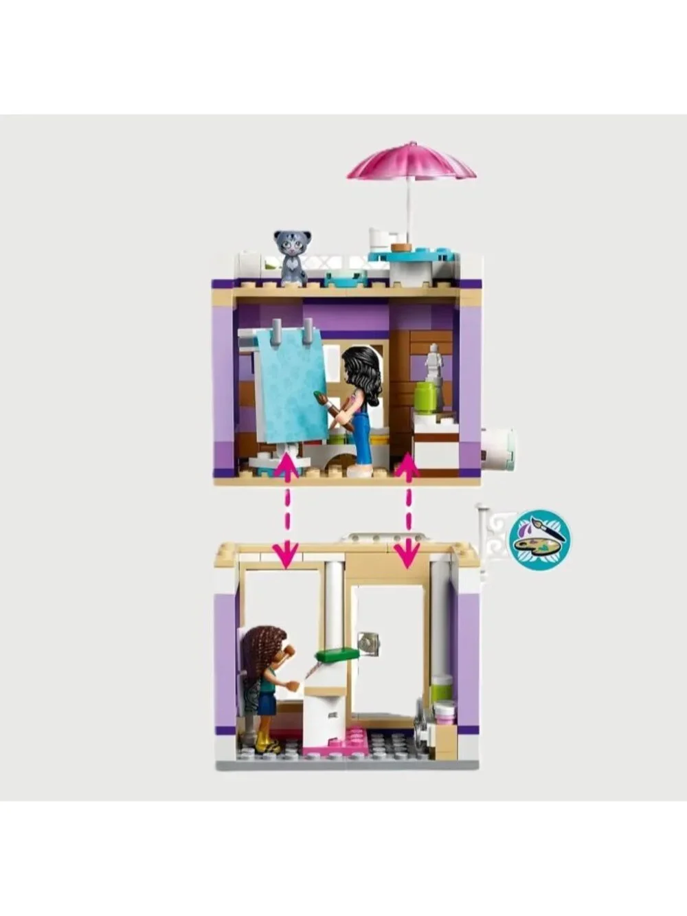 Lego Friends Emma's Art Studio Complete Set 41365 with Instructions and Box